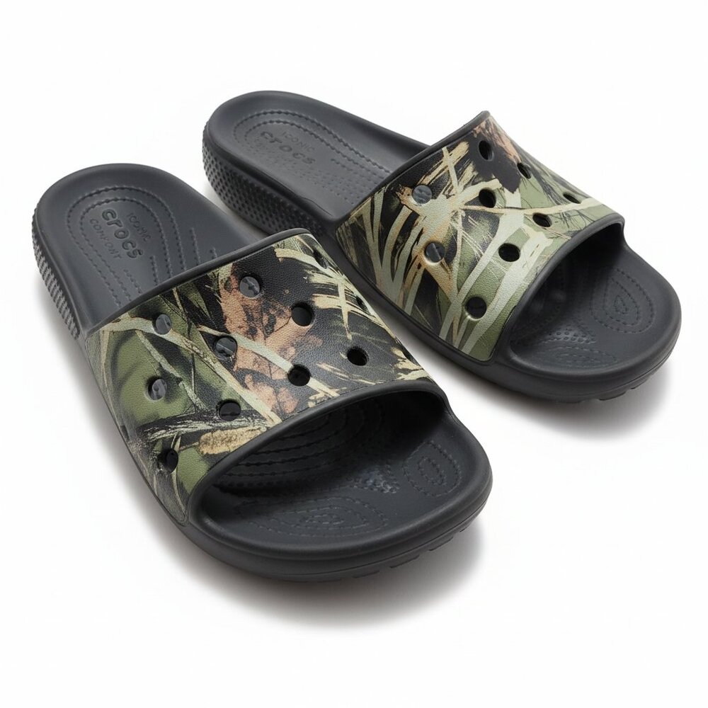 Crocs Unisex Classic‎ Slide Sandal Camo US Men's 5 - Women's 7